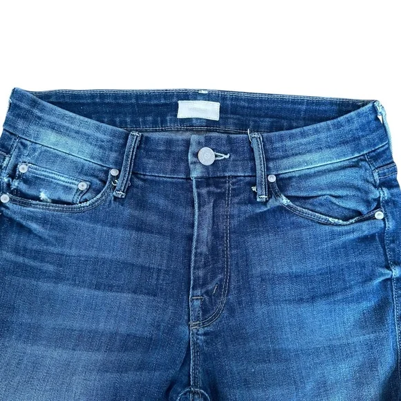Mother Jeans The Looker Dark Wash Mid-rise Skinny Jean Blue Size 28 - Picture 3 of 10